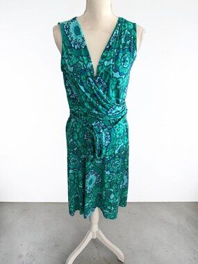 TOMMY BAHAMA Green Tropics Dress Size Medium